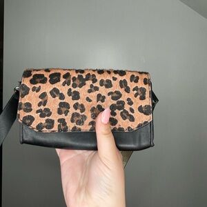 Cheetah print cross body bag